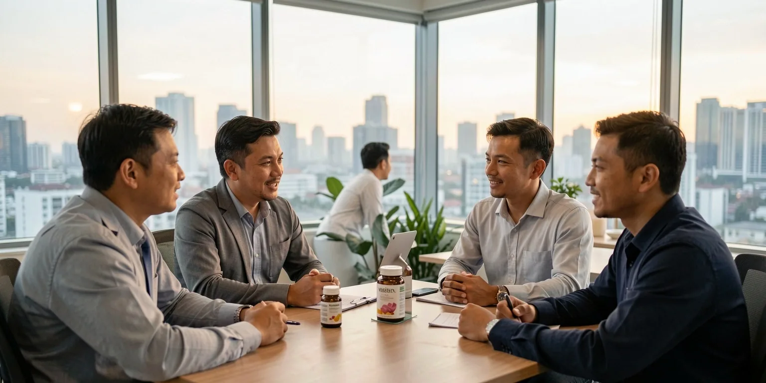 Indonesian professionals at work in Surabaya